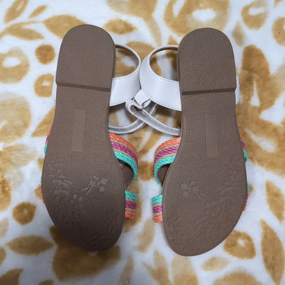 DV by Dolce Vita Girls Rainbow Braided Sandals Size 2 Multicolor Summer Shoes